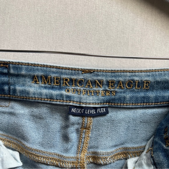 American Eagle Outfitters Next Level Flex Blue Slim Straight Jeans Sz 28 - Picture 6 of 15